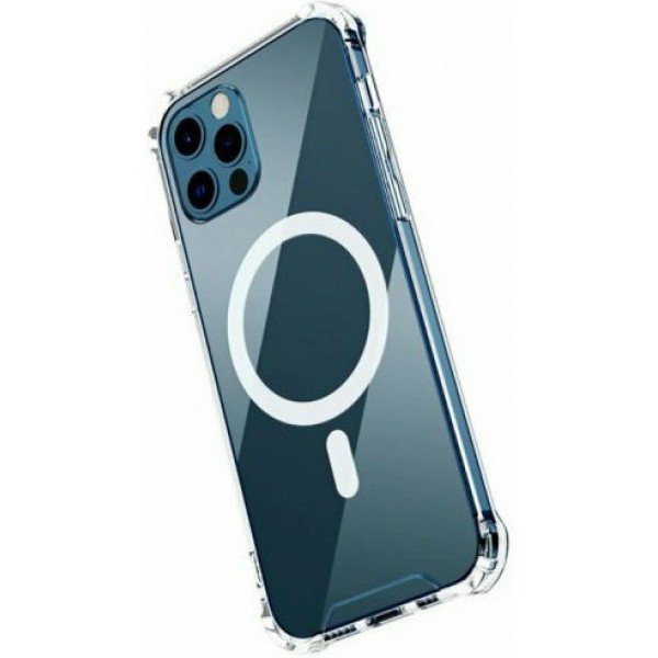 Magsafe Back Cover Σιλικόνης Διάφανο (iPhone 12 / 12 Pro)